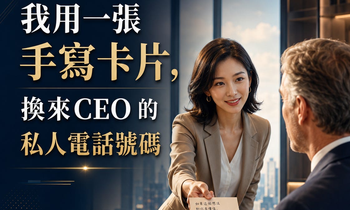 我用一封『慢郵件』換到美國 CEO 的私人電話