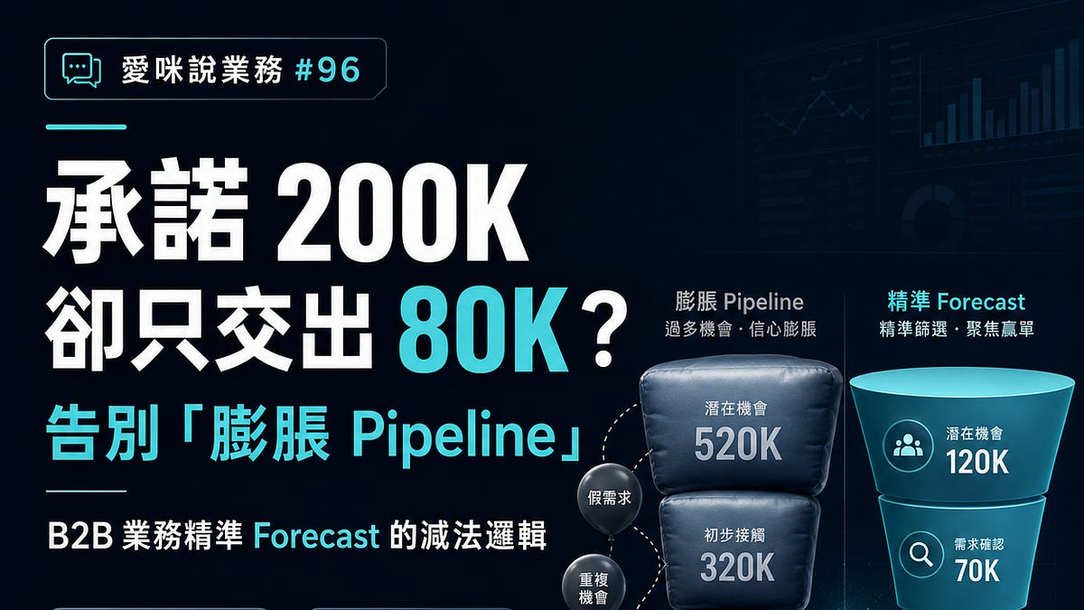 B2B 業務精準 Forecast 的減法邏輯